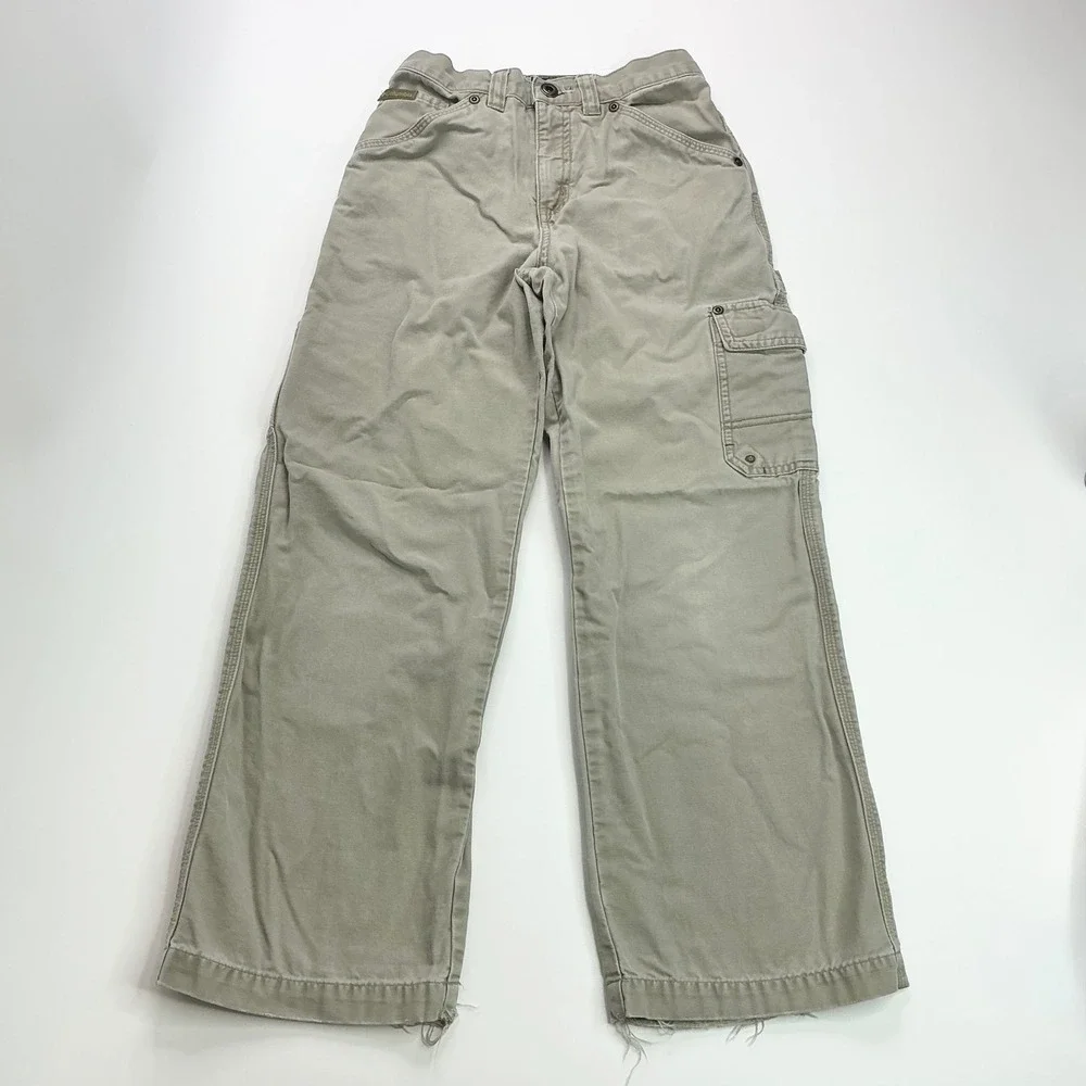 Columbia Khaki Cargo Pants Kids Size 10 Youth Rugged Cotton Canvas Outdoor